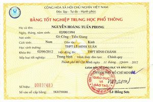 Chuyên làm bằng cấp 3 tại Quảng Bình, Phôi tem chuẩn nhất năm 2021